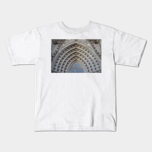 Entrance Archway, Barcelona Cathedral of Saint Eulalia Kids T-Shirt